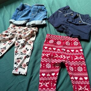 3-6 months Girls Mixed 4-Pack Bottoms